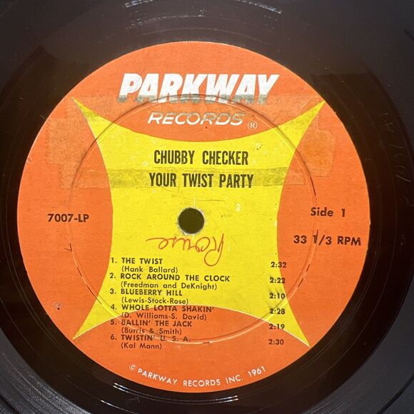Chubby Checker – Your Twist Party - 1961 Parkway Mono Vinyl LP VG+ So Cool! - Picture 7 of 8